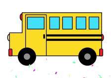 Ria Rabbit Drawing For Kids | Learn To Draw A School Bus